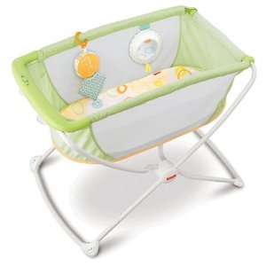 lot 35983 image: Fisher-Price Rock n Play Portable Bassinet, Green