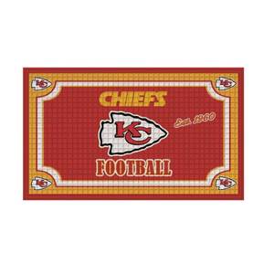 lot 36633 image: Kansas City Chiefs Embossed Welcome Mat - 18x30