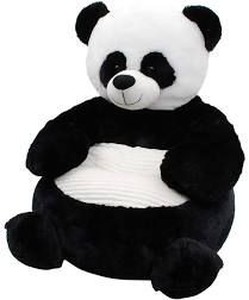 lot 36634 image: Linzy Plush Panda Bear Plush Sofa Childrens Furniture, Black And White, 20