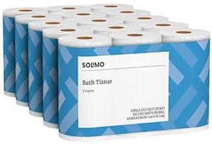 lot 36647 image: (5) Standard Solimo 2-ply Toilet Paper, 350 Sheets Per Roll, 5 Count