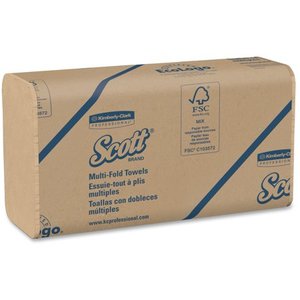 lot 36675 image: Scott 100% Recycled Multifold Paper Towels (01801), White, 16 pack of 250 towels (4,000 per case)