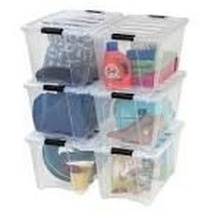 lot 36684 image: (8) Iris Latching Clear Containers