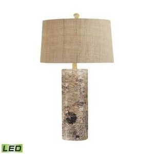 lot 36711 image: LampWorks Aspen Bark LED Table Lamp