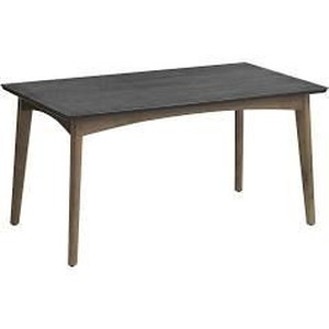lot 36717 image: Two Tone BrownBlack Dining Table