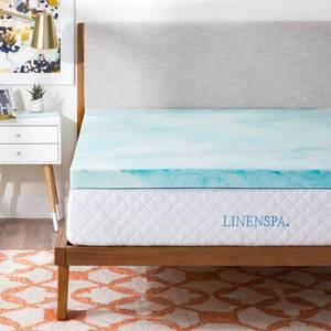lot 36736 image: Linenspa 3 Gel Swirl Memory Foam Topper