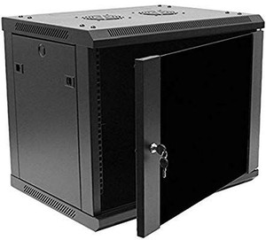 lot 36742 image: NavePoint Pro Series WallMount IT Cabinet, Black