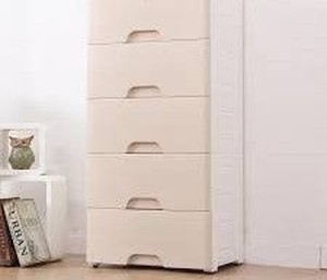 lot 36743 image: Nafenai 6 Drawer Dresser, CreamWhite, Plastic