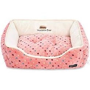 lot 36768 image: AmazonBasics Cuddler Pet Bed - Medium, Pink Polka Dots