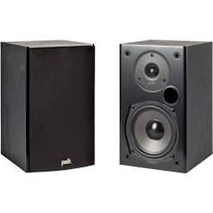 lot 36771 image: Polk Audio T15 100 Watt Home Theater Bookshelf Speakers (Pair) - Premium Sound at a Great Value  Dolby and DTS Surround  Wall-Mountable, Black