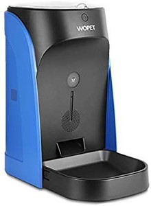 lot 36815 image: WOPET Automatic Pet Feeder Stainless Steel Bowl with Portion Control,Dog and Cat Feeder with Voice Recorder & Speaker-Timer Programmer up to 4 Meals a Day (Blue)
