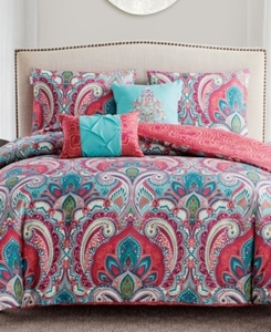 lot 36818 image: VCNY Home Casa Re��al Damask Reversible Comforter Set