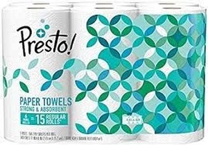 lot 36820 image: Presto Flex-a-size Paper Towels, 6 Count, White