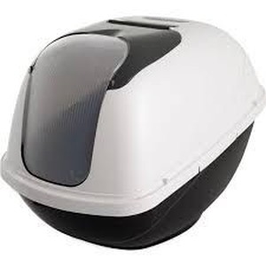 lot 36821 image: Petmate Pearl Whitebla Flip Top Hooded Litter Pan Xl 029695421754