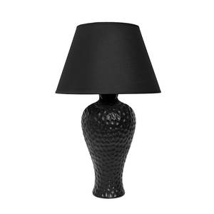 lot 36825 image: Simple Designs Textured Stucco Curvy Ceramic Table Lamp