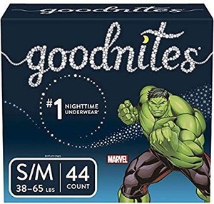 lot 36826 image: Goodnites Bedwetting Underwear for Boys, SmallMedium (38-65 lb.), 99 Ct, Stock Up Pack (Packaging May Vary)