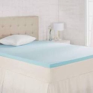 lot 36831 image: AmazonBasics Cooling Gel-Infused Memory Foam Topper, CertiPUR-US Certified - 2-Inch, California King