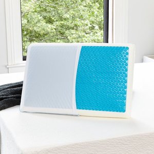 lot 36835 image: Standard Reversible Cool Gel and Memory Foam Pillow White - Jubilee Mattress