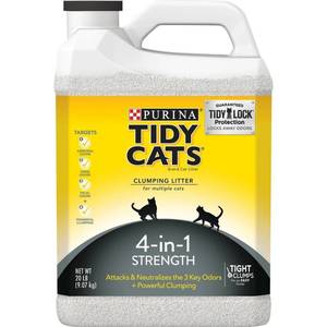 lot 36839 image: (2) Purina Tidy Cats Clumping Cat Litter 4-in-1 Strength for Multiple Cats - 20lb Jug