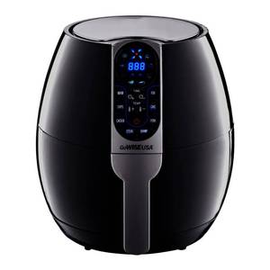 lot 36841 image: GoWISE USA 3.7-Quart 8-in-1 Electric Programmable Air Fryer, Black