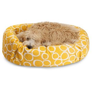 lot 36865 image: Majestic Pet 32 Fusion Yellow Sherpa Bagel Bed