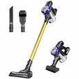 lot 36873 image: Dibea D18 Lightweight Cordless Stick Vacuum Cleaner, 2 in 1 Bagless Rechargeable Handheld Car Vacuum with Mini Motorized Brush for Floor Carpet Pet Hair, Gold