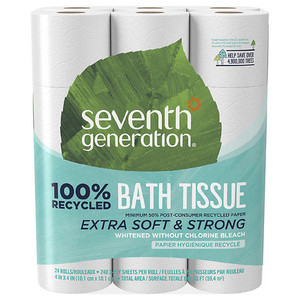 lot 36877 image: Seventh Generation 100% Recycled Toilet Paper - 24 Rolls