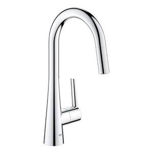 lot 36886 image: GROHE Ladylux L2 Single-Handle Pull-Out Sprayer Kitchen Faucet with Dual Spray in StarLight Chrome