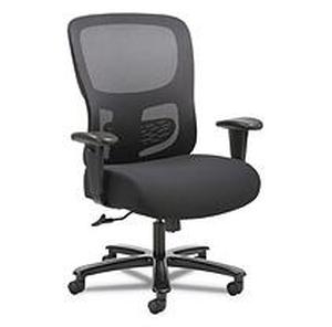 lot 38007 image: Sadie Big and Tall Task Chair, with Height-Adjustable Arms, Adjustable Lumbar, in Black