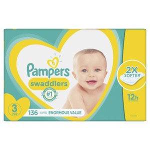 lot 36933 image: Pampers Swaddlers Diapers Size 3 136 Count