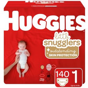 lot 36936 image: Huggies Little Snugglers Baby Diapers, Size 1, 140 Ct, Giant Pack