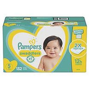 lot 36946 image: Pampers Swaddlers Disposable Diapers One Month Supply - Size 5 (132ct)