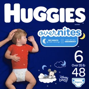 lot 36959 image: Huggies OverNites Diapers - Size 6 (48ct)