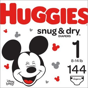 lot 36971 image: HUGGIES Snug & Dry Diapers, Size 1, 144 Count