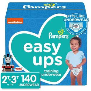 lot 36974 image: Pampers Easy Ups Boys Training Pants OMG Pack 2T-3T (140ct)