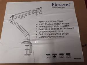 lot 30228 image: Single Arm Gas Spring Desktop Mount