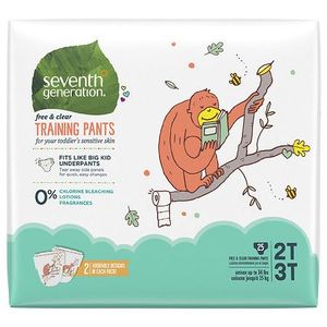 lot 30244 image: Seventh Generation Free & Clear Potty Training Pants Size 2T3T (M), up to 35 lbs 25 count