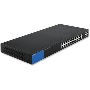 lot 30278 image: Linksys Business LGS326 24-Port Gigabit Smart Managed Switch  2x Gigabit SFPRJ45 Combo Ports