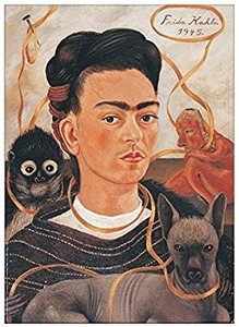 lot 30304 image: Artopweb EC21820Kahlo-Autoritratto Con Scimmia Decorative Panel, 19.5 x 27