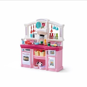 lot 30324 image: Step2 Fun with Friends Play Kitchen with 24 Piece Accessory Set - Pink