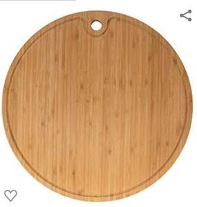 lot 39174 image: Bamboo Round Cutting Board 15 diameter x 0.75 thickness - 1 Piece