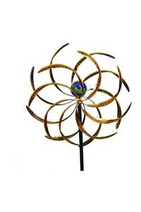 lot 39223 image: Echo Valley 4353W Illuminarie Leaf Dual-Motion Windwheel, 15.75 by 5 by 45-Inch