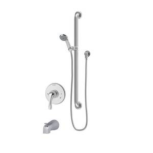 lot 39225 image: Origins Single Handle Tub and Hand Shower Faucet
