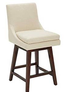 lot 39277 image: Stone & Beam 4.7 out of 5 stars  106Reviews Stone & Beam Alaina Contemporary High-Back Swivel Seat Counter Stool, 39H, Beige