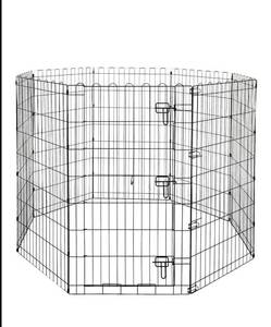 lot 39297 image: AmazonBasics Foldable Metal Pet Exercise and Playpen