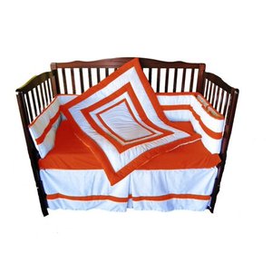 lot 39313 image: Baby Doll Modern Hotel Style Crib Bedding Set, Orange