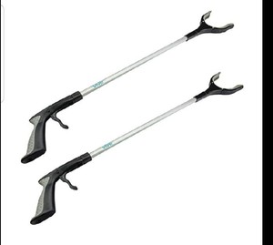 lot 39423 image: Vive Reacher Grabber - 32 Extra Long Mobility Aid - Rotating Hand, Heavy Duty Grip Arm - Reaching Assist Tool for Trash Pickup, Litter Picker, Garden Nabber, Disabled, Handicap Arm Extension (Two)