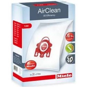 lot 36282 image: Miele 10123220 Airclean 3d Efficiency Dust Bag, Fjm, 4 Bags & 2 Filters