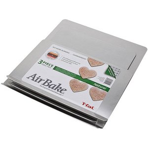 lot 36283 image: T-Fal Airbake Natural Aluminum 3-Pack All Size Cookie Sheet Set
