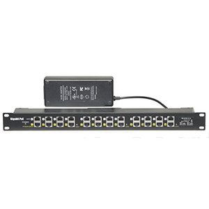 lot 36289 image: WS-GPOE-12-48v120w Gigabit 12 Port Power over Ethernet Injector Passive PoE for 802.3af Devices with Fanless 48 Volt 120