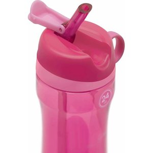lot 36292 image: Pogo BPA-Free Plastic Water Bottle with Flip Straw, 24 oz